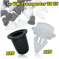 10x For VW Transporter T4 T5 Trim Panel Card Interior Clips Carpet Roof Lining Rubber Grommets Retainer Kit Auto Replacement
