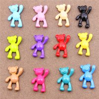 6pcs Enamel Bear Candy Colors Charm Pendant Necklace Bracelet Earrings Pendant Women Jewelry DIY Accessories