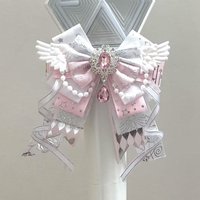 Women's Bow Tie Clips Original Handmade DIY Lolita Bags Clothing Collar Flowers Angel Wings Concert Light Stick Accessories Bows
