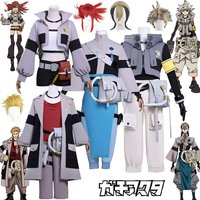 Enjin Zanka Ludo Riyo Reaper Anime Characters Uniform Gachiakuta Cosplay Costume Carnival Party Wig Clothes Unisex Full Suits