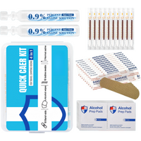 4 in 1 Iodophor Swab First Aid Kit Portable Disposable Disinfection Wound Care Plaster Skin Injury Home Travel Emergency Set