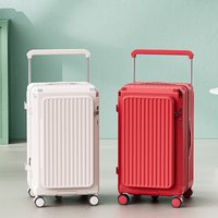 Wide Handle Front Opening Luggage 20 inch Carry-on Suitcase 22-28 inch Large Capacity Travel Suitcase with Five Wheels