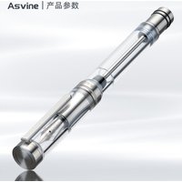 Asvine V200 P36 Titanium Vacuum Filling Fountain Pen Bock / Bock EF/F/M/B Nib Rainbow Matte Black Acrylic Smooth Writing Pen