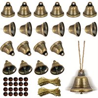 Vintage Brass Jingle Bells 38mm Small DIY Beeds Rope Crafts Kits Wind Chimes Housebreaking Dog Training Wedding Christmas Decor