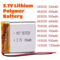 503030 Lithium Polymer Battery 3.7V 240~1200mAh 303030 403030 603030 703030 803030 903030 103030 123030 Rechargeable Li-Polymer