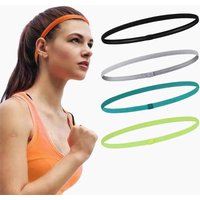 4Pcs Candy Color Women Men Yoga Hair Bands Sports Headband Girls Sport Anti-slip Elastic Rubber Sweatband Football Running