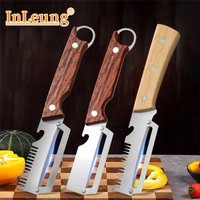 3-in-1 Stainless Steel Peeler & Scallion Shredder with Bottle Opener for Peeling and Slicing Fruits and Vegetables Kitchen Tool