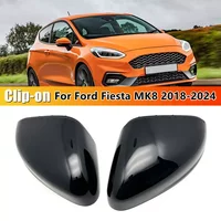 Pair Replacement Rearview Side Mirror Covers For Ford Fiesta MK8 Puma 2018-2024 Rear View Mirror Cover Trim Car Accessories