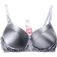 Selected 100% mulberry silk rimless B cup thin seamless bra comfortable breathable ultra-thin sponge sleep wearable