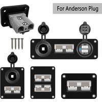 600V 50 Amp Plug Mount Bracket Panel for Anderson Plug Anderson SB50 Series Connectors Panel Cover for Caravan RV Motorhome