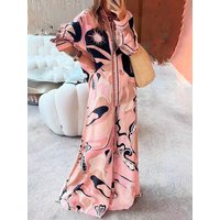 2026 Spring Women's Clothing Retro Geometric Print Lapel Straight Shirt Two-piece Set + Loose Wide-Leg Pants Fashion Suit
