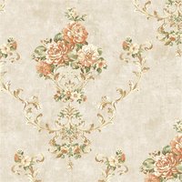 3D Retro Floral Wallpaper Roll Bedroom Living Room Tv Sofa Background Wallpaper Non-Woven Home Hotel Decal AB Version