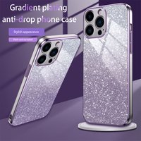 Gradient Glitter Plating Clear Phone Case For OPPO Reno 10 8 7 6 5 4 Lite 2Z 4Z 5Z 6Z 7Z 8Z 8T 5G FIND X3Lite X5 Lite Soft Cover