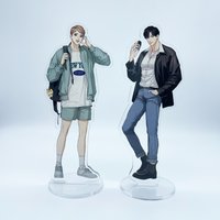 Korean Double Male Lezhin BL Comics BJ 알렉스/BJ Alex Ahn Jiwon/Nam Dong-Gyun Picture Album Badge Acrylic Stand Poster Small Card