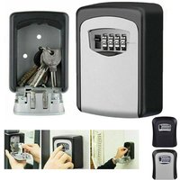 HEE RAK Key Lock Box 4 Digit Password ABS Metal Dial Storage Management Anti-theft Wall Mounted Large Space Safe Box