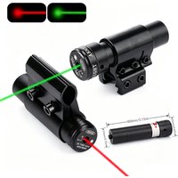 Taktyczny celownik laserowy z czerwoną i zieloną kropką, regulowany wskaźnik laserowy z bazą montażową na szynę 11/20 mm, pomocniczy system pozycjonowania do sportów outdoorowych.