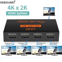 4K 2K HDMI-Compatible Splitter HDMI 1 in 4 Out Video Switcher Cable Adapter 1x2 3x1 Hub For PS4 Laptop Monitor TV Box Projector