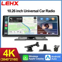 XIMA X10Plus Portable Wireless CarPlay and Android Auto Car Radio Multimedia Stereo Audio GPS Navigation Dashboard Mirrorlink