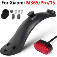 Rear Fender for Xiaomi Electric Scooter M365 1S Pro PRO2 Short Ducktail Mudguard with Taillight Screws Scooter Accessories