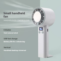 2026 Handheld Mini Turbo Fan 100-speed Adjustable Personal Cooling Fan With Ice Cool Function Portable Rechargeable