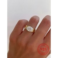 925 Sterling Silver Vintage Fashion Designed Round Zircon Ring For Women Engagement Wedding Luxury High Quality Fine Jewelry