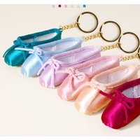 Handmade Mini Satin Pointe Shoes Keyring Ballet Shoes Keychain Ballet Accessories Ballet Charm Chain Bag Pendant