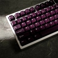 Vior Glitter Purple Translucent Keycaps Cherry profile PBT Double shot Keycaps for MX Switches Mechanical Keyboard Alice 7u