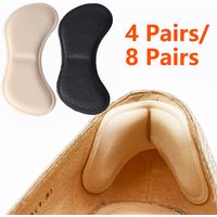 4 Pairs/8 Pairs Heel Insoles Pads Patch Pain Relief Anti-wear Cushion Feet Care Heel Protector Adhesive Back Sticker Insole