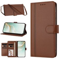 Multi 9 Cards Leather Wallet Case For Oukitel C69 C68 Plus C65 C62 C61 C59 C58 Crossbody Lanyard Anti Drop Shockproof Flip Cover