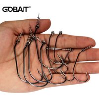 20PCS Screw Lock Hook 1# 9/0# Offset Worm Hooks with Spring Twist Pin Sharp Crank for Soft Lure Fishing Spring-lock Fishhook
