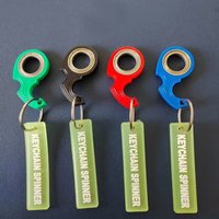 1PCS Spinner Finger Swivel Claw Knife Keychain High Quality Metal Grain Texture Spinner Metal Keychain