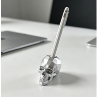 Skull Pen Stand Pen Holder Non-slip Desktop Decor Practical Pen Tray Ideal Holiday Birthday Present Pencil Holder for Desk