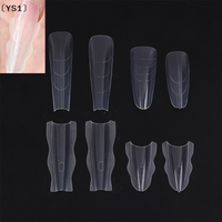 〔YS1〕60Pcs Sandwich Nails Forms Nail Mold for Quick Nails Extension Plastic Nail Form Tools for Beginners Professionals Women