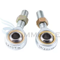 1 Pair 8mm/10mm Steering Tie Rod Ends Ball Joint Male SA T/K POSA Right & Left Hand Threaded Rod End Bearings for Automotive