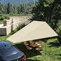 Sunshade Tent Car Side Bat Shaped, Silver Plated Waterproof Cloth, Waterproof, Outdoor Camping, SUV Box Type Car Back Cover