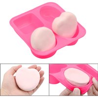4 Cavity Round Oval Heart Square Shape Handmade Soap Mold Soap Making Silicone Soap Molds Portable Unique Soap Making Tools