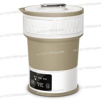 100-240V Foldable Portable Electric Kettle Hidden Handle Travel Water Boiler with Adjustable Temperature