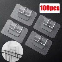 Adhesive Hook Transparent Home Strong SelfAdhesive Hooks Outdoor String Lights Hooks Bathroom Kitchen Hanger Wall Hang Hooks New