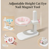 Adjustable Height Cat Eye Nail Magnet Tool Automatic Strong Magnetic Ring For Cat Eye Gel Polish Effects Rotating Manicure Tool
