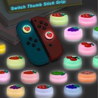 Luminous Fruit Silicone Thumb Stick Grip Cap Joystick Cover For Nintendo Switch Oled NS Lite Joy-Con Controller Thumbstick Case