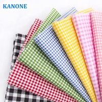100% Cotton Twill Check Fabric - Rainbow INS Style for Bedding, Tablecloths & Fashion, Soft Breathable Durable Craft Cloth