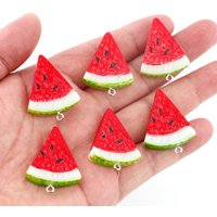 10pcs/lot resin fruit watermelon charms pendant for necklace bracelet earring Diy jewelry making accessories keychain findings