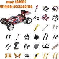 Wltoys 104001 RC Car Original Parts Swing Arm Steering Cup C Seat Tie Rod Tire Drive Shaft Wave Box Cover Shock Absorber Parts