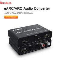 HDMI eARC/ARC Audio Extractor HDMI SPDIF Converter 7.1ch HDMI eARC to RCA SPDIF Splitter Audio Adapter for DVD TV to soundbar
