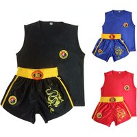 Unisex Boxing Uniform Sanda Suit Kongfu Uniform Wushu Clothing Martial Arts Performance Costume for Children Adult