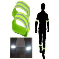 AliExpress NONE 4-Pack Adjustable Arm Bands, Reflective Exercise Bands for Running, Cycling, Outdoor Sports, Arm & Leg Support