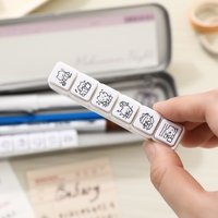 Kawaii Six Joint Kitten Seal 5.0 Cute Cartoon mini Seal DIY Diary Scrapbook Decoration Planner Handbook Cute Student Seal