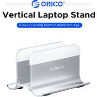 ORICO Vertical Laptop Stand Aluminum Alloy Gravity Auto Lock Notebook Holder Multi-Slot Storage for MacBook iPad Phone Desktop O