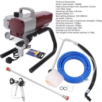 NEW High Pressure Airless Wall Paint Sprayer w/Pipe, Airless Spray Gun Machine Adjustable Pressure, Interior Paint Sprayer 1800w