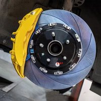 KLAKLE Auto Parts Big Brake Kit 6 Pot V6 Front Wheel R18 Inches 355*32MM Brale Disc Kit For Mazda 3 5 6 Cx3 Cx5
